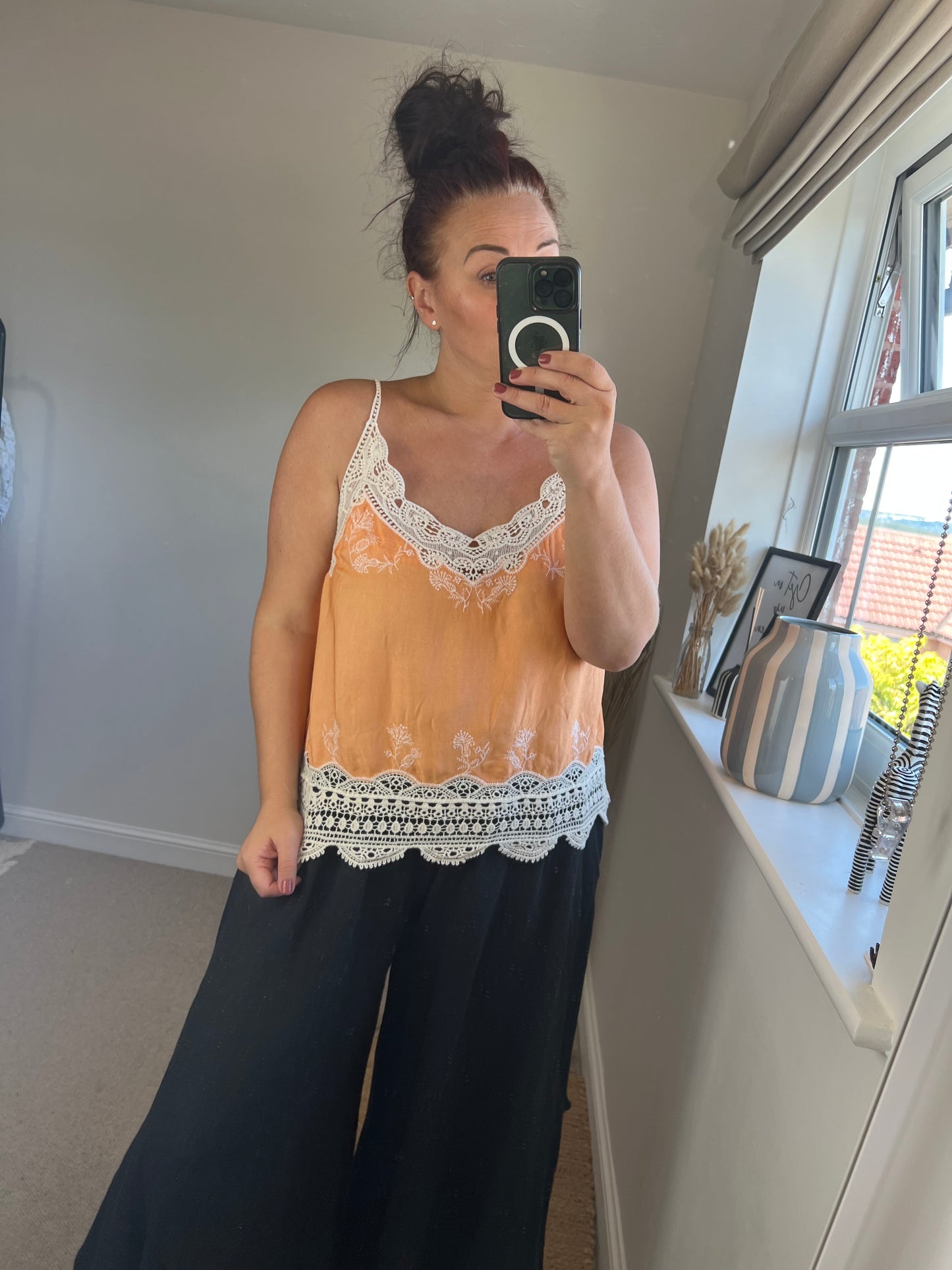 Crochet Cami Top - Orange