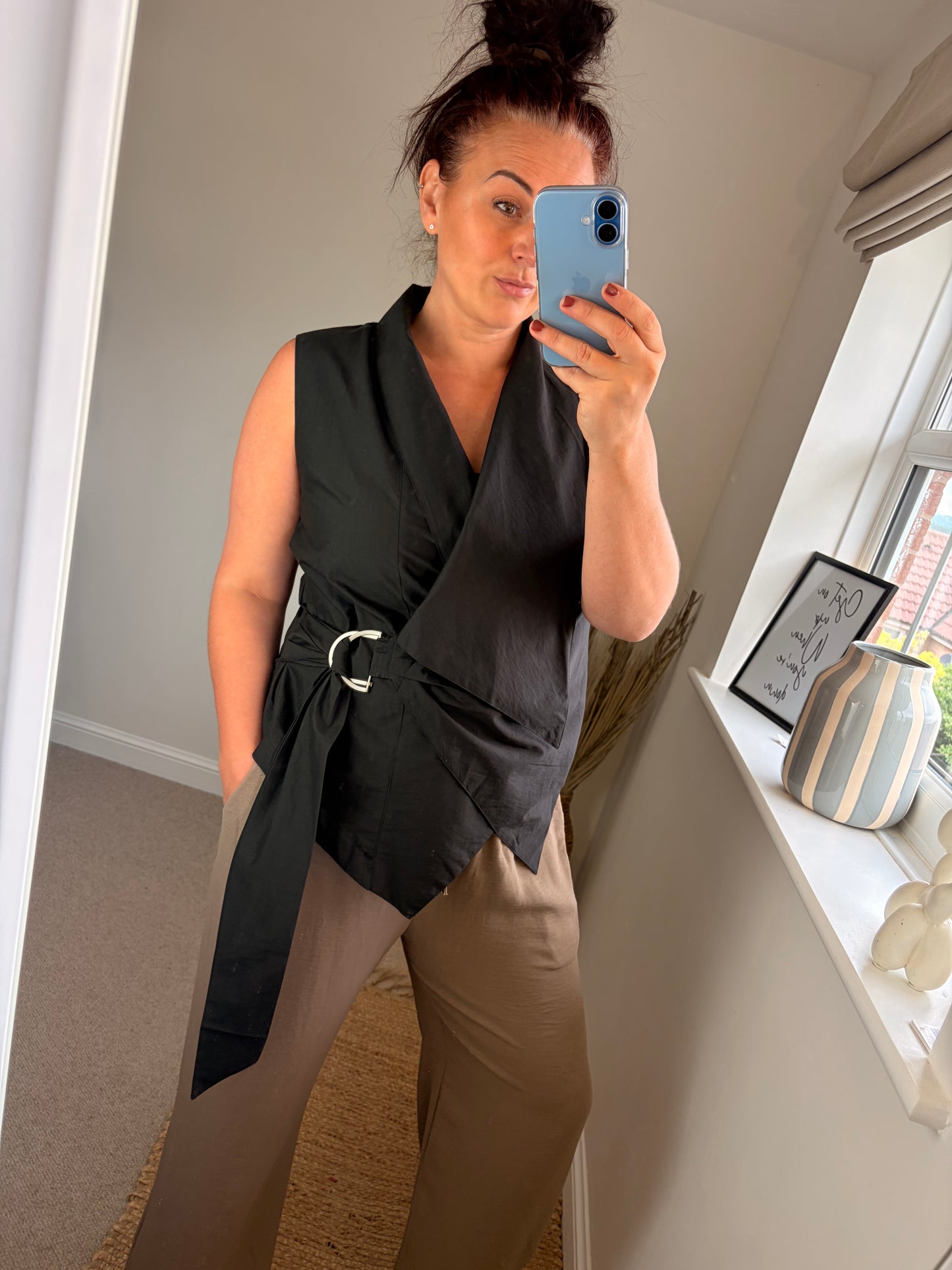 Asymmetrical Waistcoat - Black