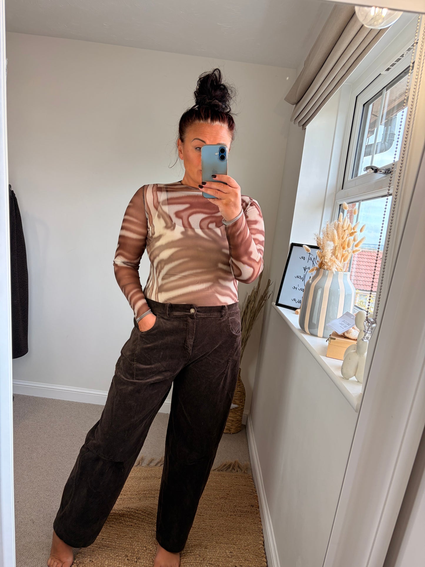 Mesh Layering Top - Cream