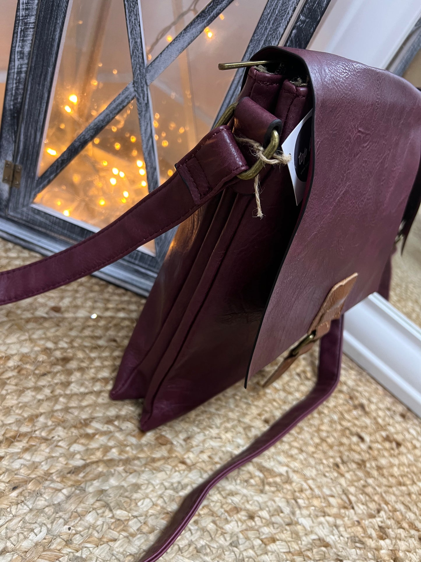 Satchel Crossbody Bag - Wine