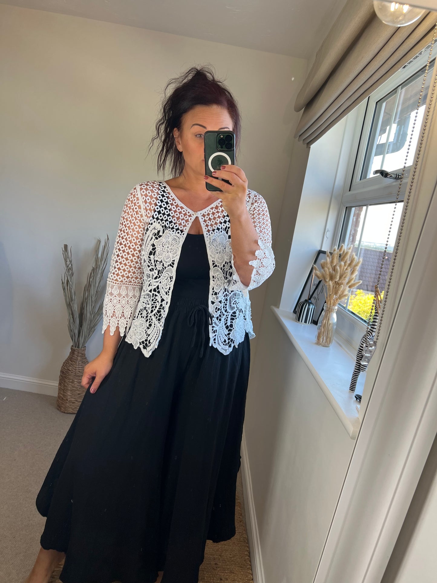 One Button Cardi - White
