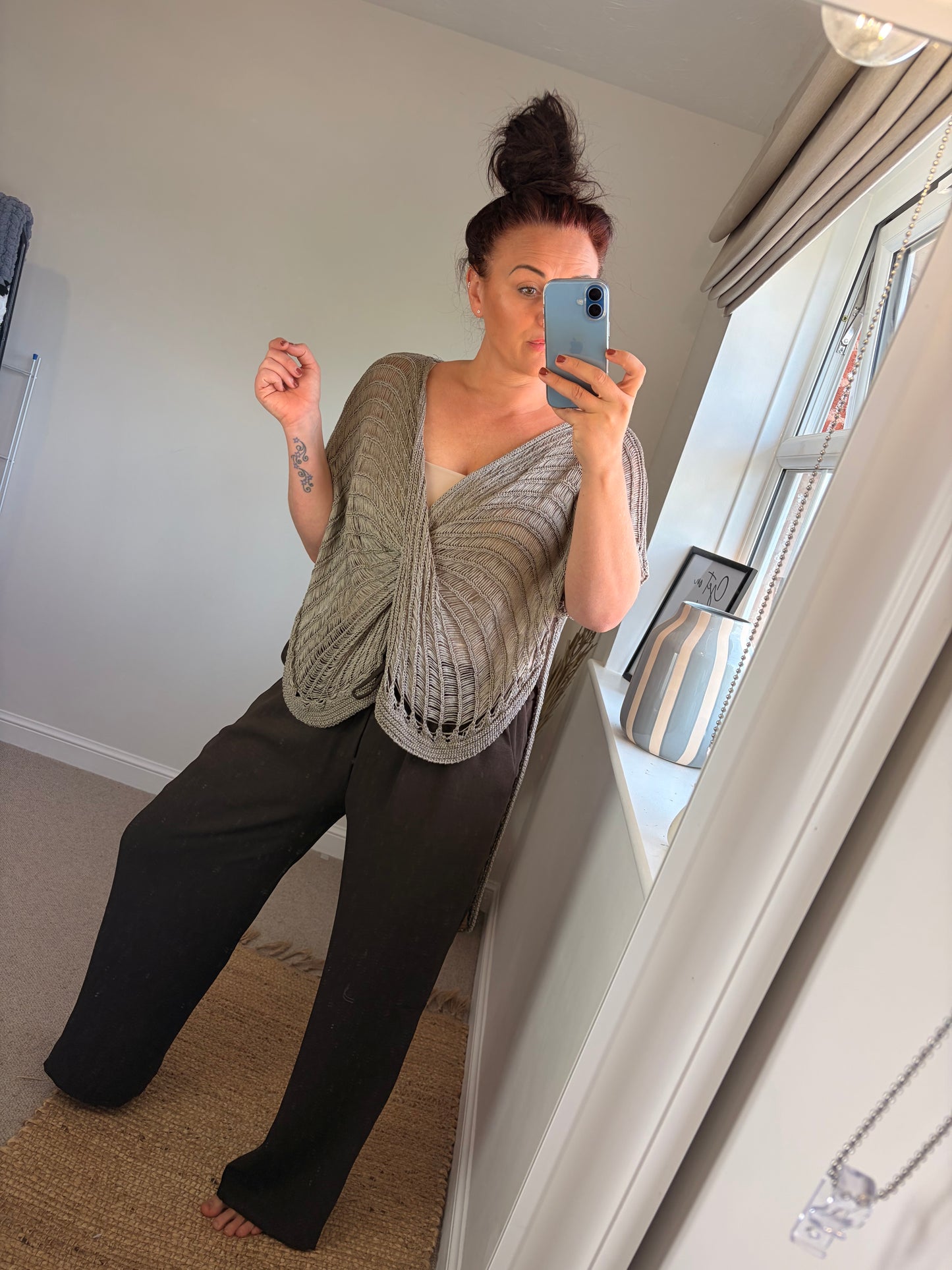 Twist Crochet Top - Mocha
