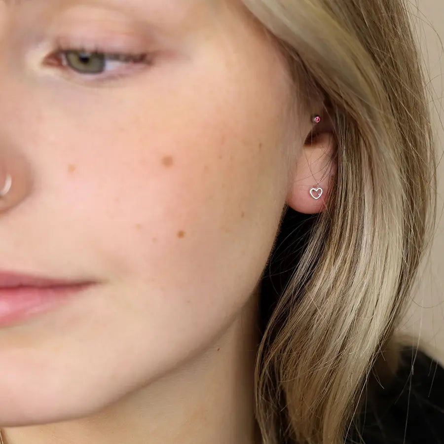 Peace of Mind - Sterling Silver Tiny Hearts