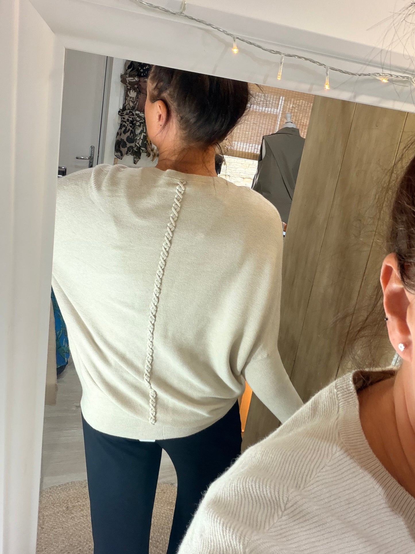 Crisscross Jumper - Cream