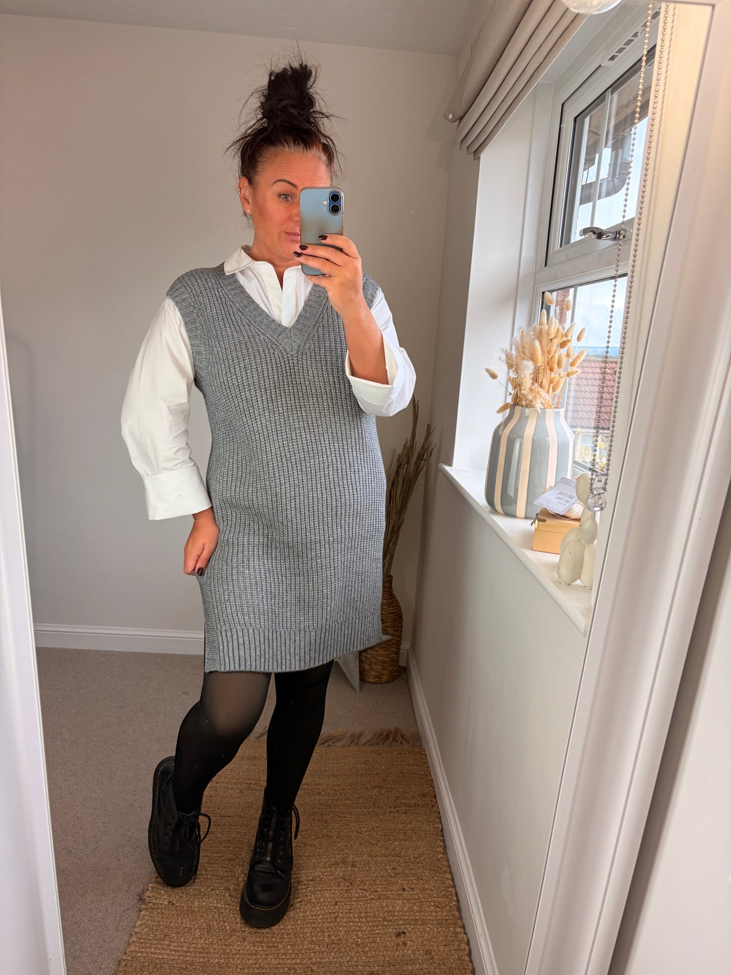 Chunky Knit Tank Top - Grey (2 sizes)