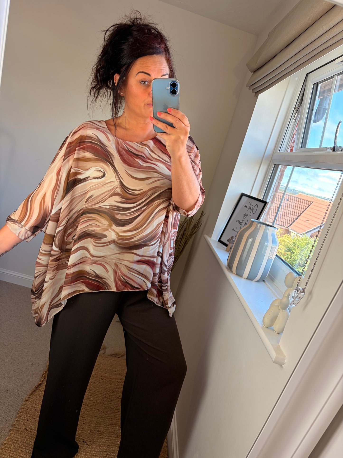 Marble Floaty Top - Beige