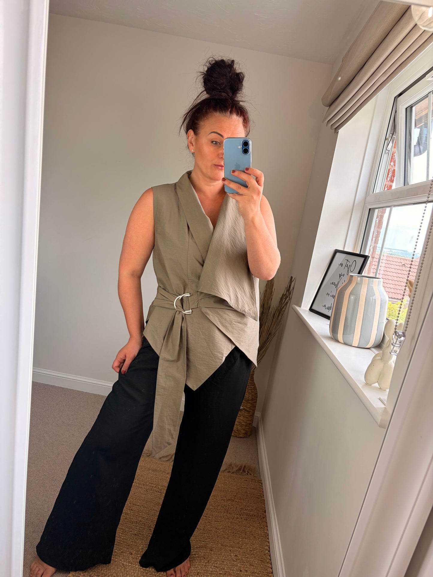 Asymmetrical Waistcoat - Beige