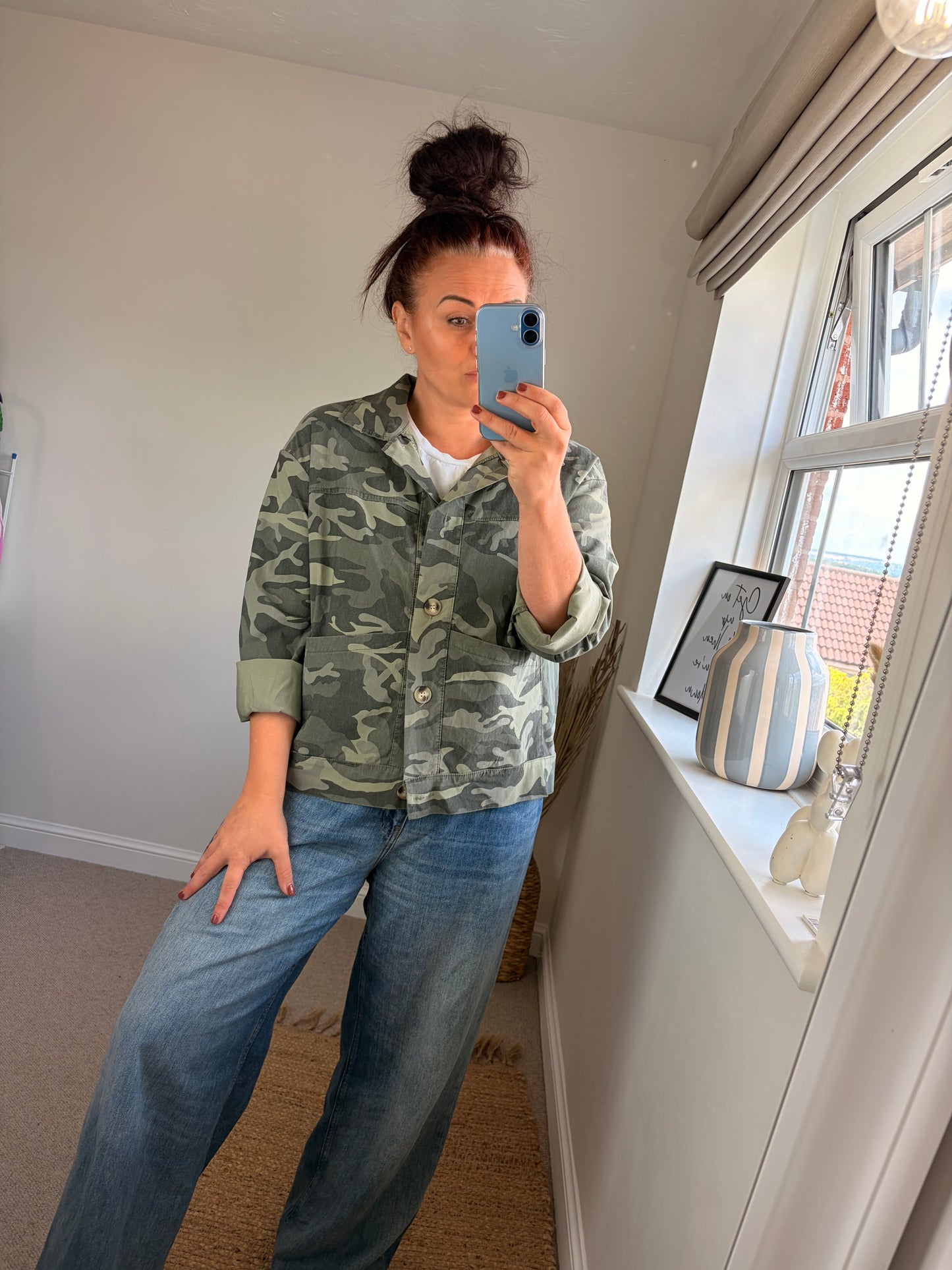Camo Shirt Jacket - Khaki