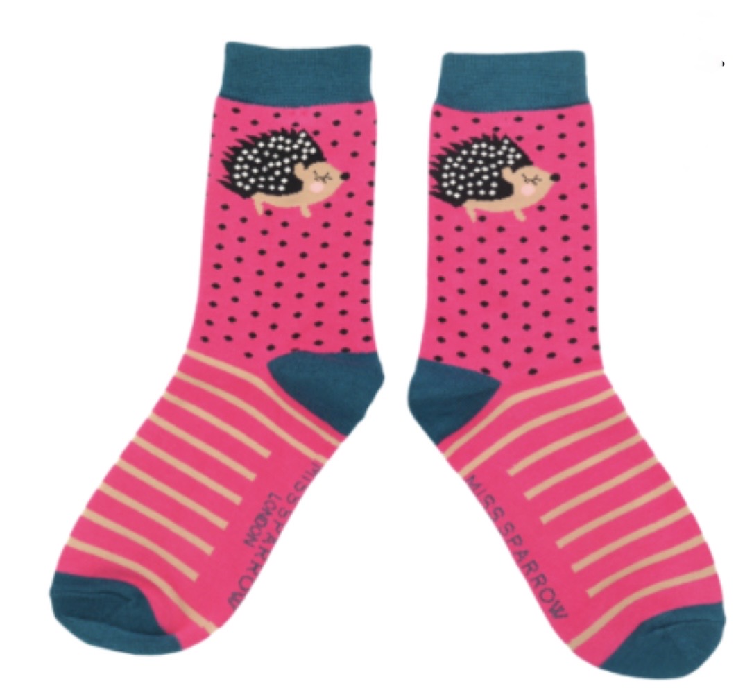 Miss Sparrow Bamboo Socks - Hedgehog