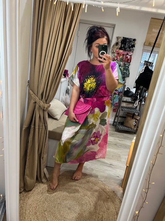 Tie Floral Dress