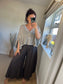 Waffle Button Top - Mocha