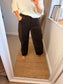 Jumbo Cord Barrel Leg Trousers - Chocolate (2 sizes)