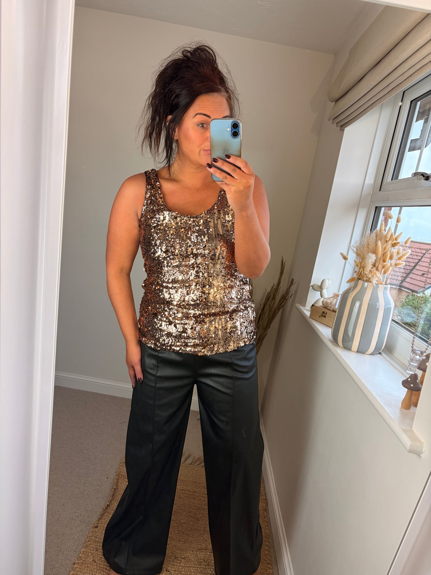Sequin Vest - Bronze
