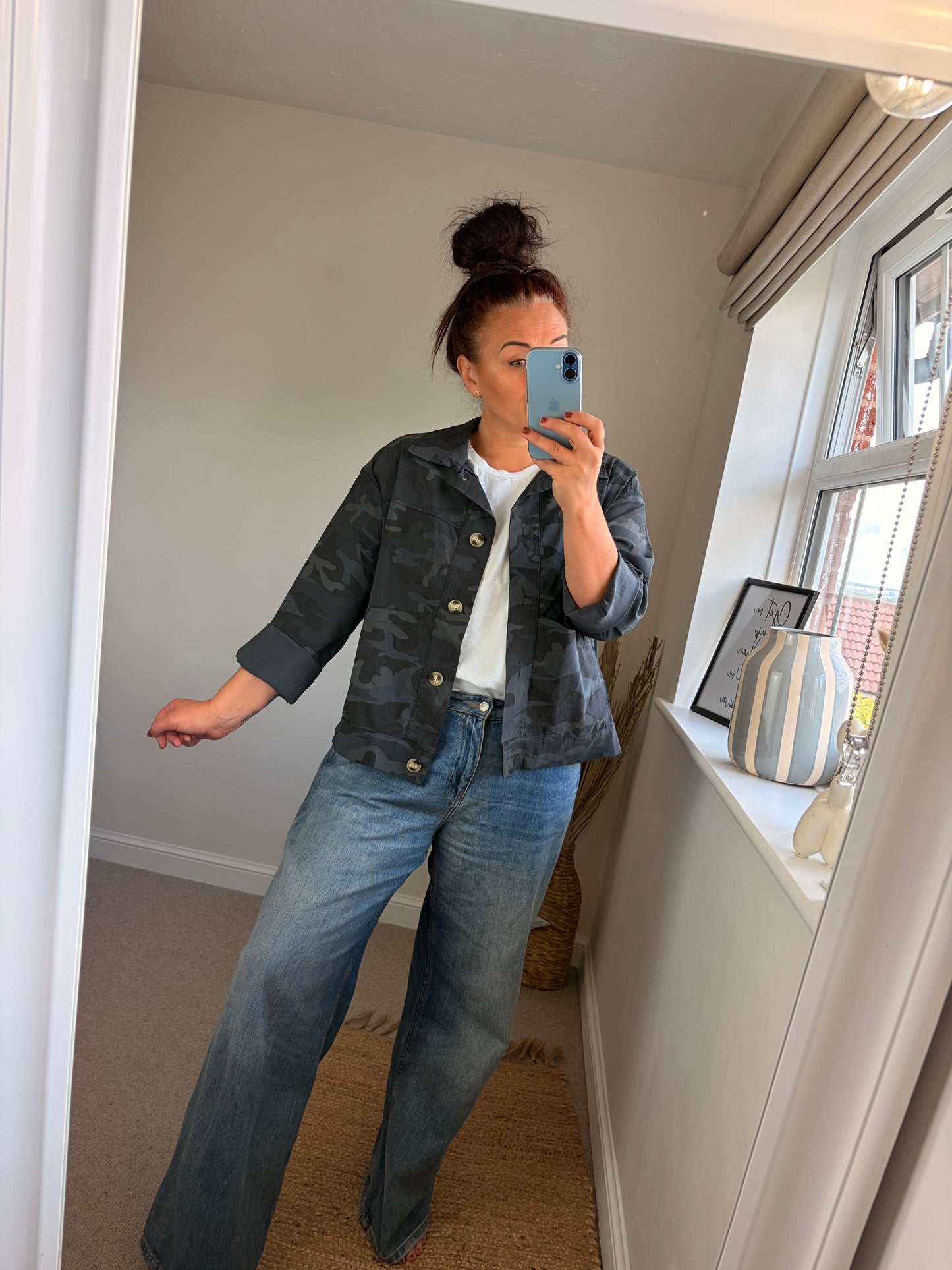Camo Shirt Jacket - Blue