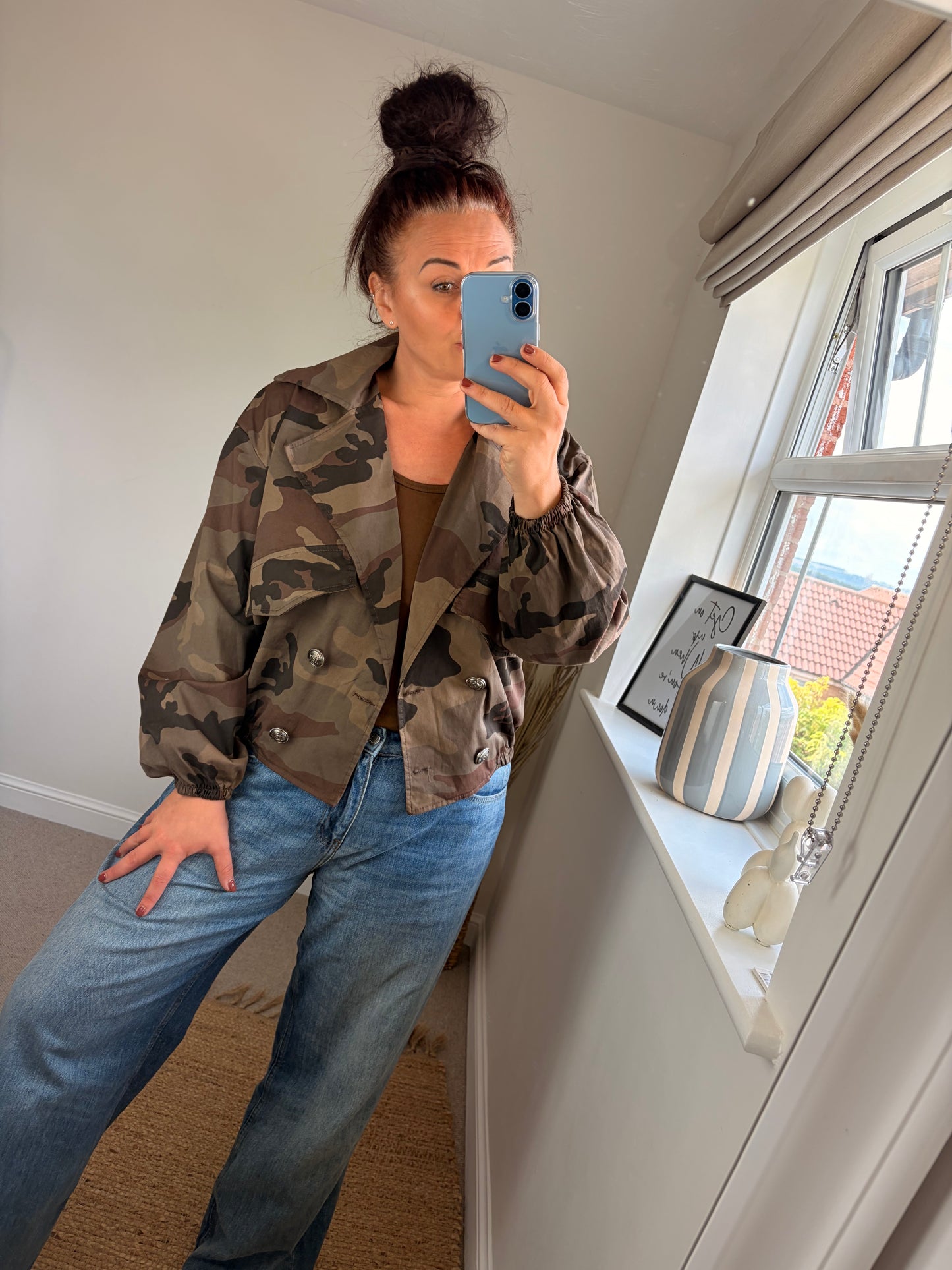 Camo Military Jacket - Brown