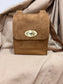 Faux Suede Crossbody Bag - Tan