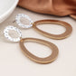 Peace Of Mind - Silver Plated Large Double Drop Earrings