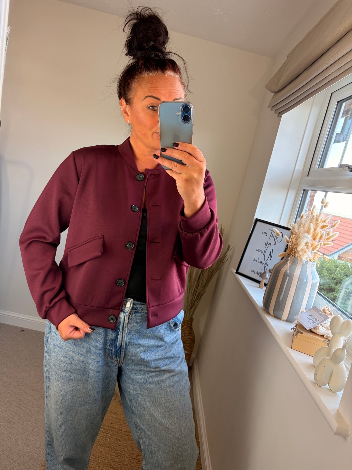 Jersey Jacket - Wine