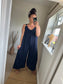 Wide Leg Jumpsuit - Navy