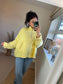 Oversized Zip Top/Jacket - Lemon