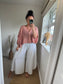 Linen Mix Floaty Trousers - White