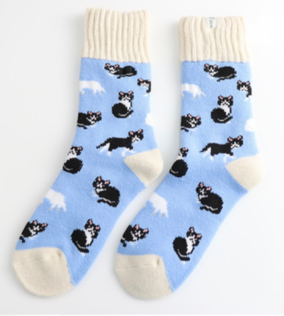 Miss Sparrow Winter Socks - Cats