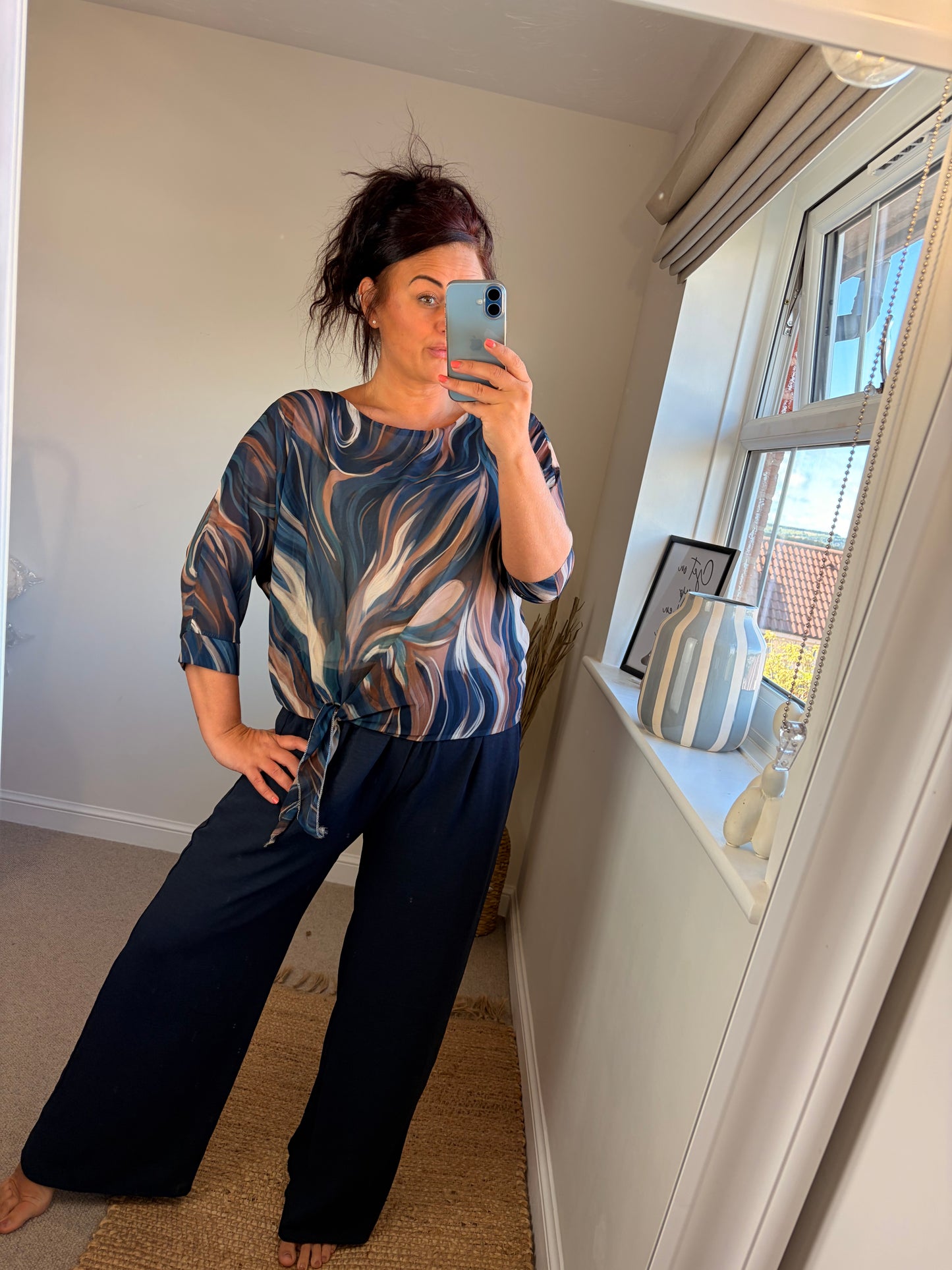 Marble Tie Top - Blue