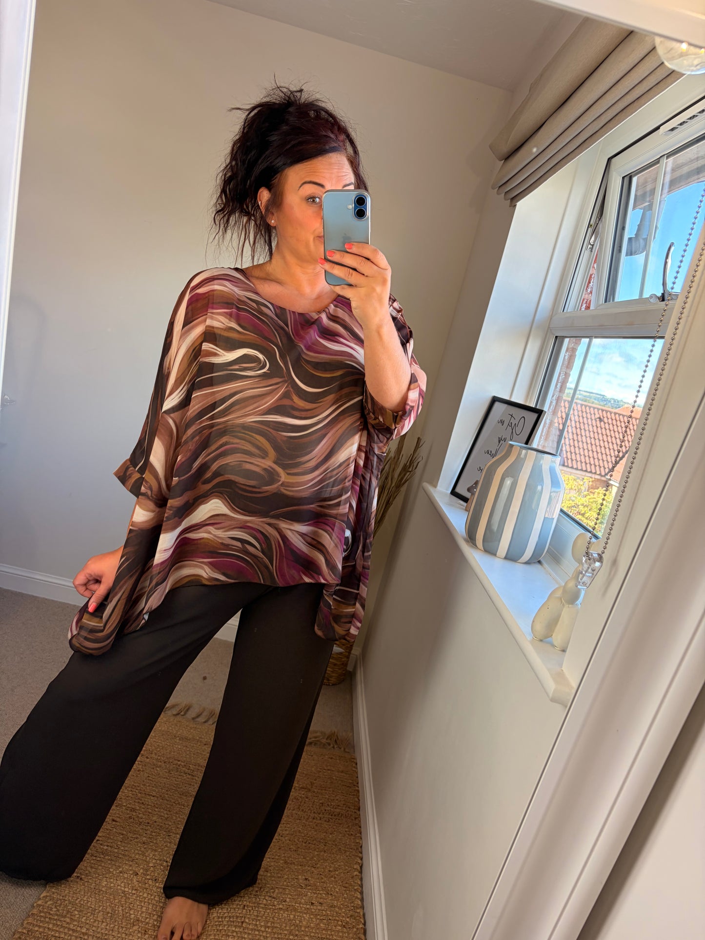 Marble Floaty Top - Chocolate