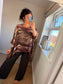 Marble Floaty Top - Chocolate