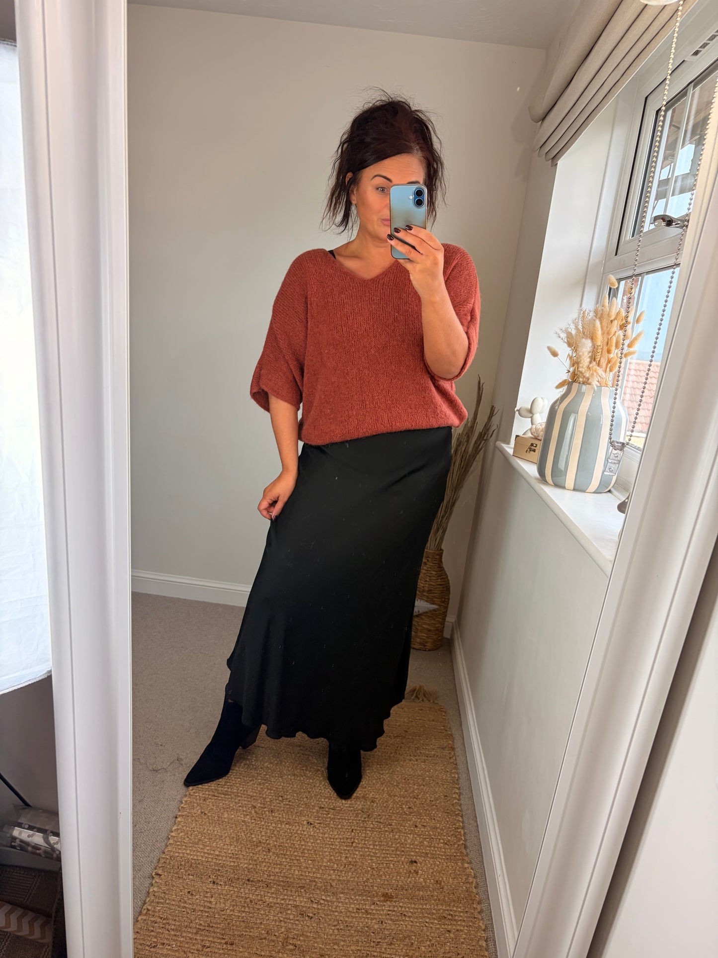 Satin Skirt - Black