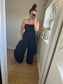 Strapless Tapered Jumpsuit - Navy