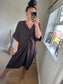 Twist Front Dress - Chocolate