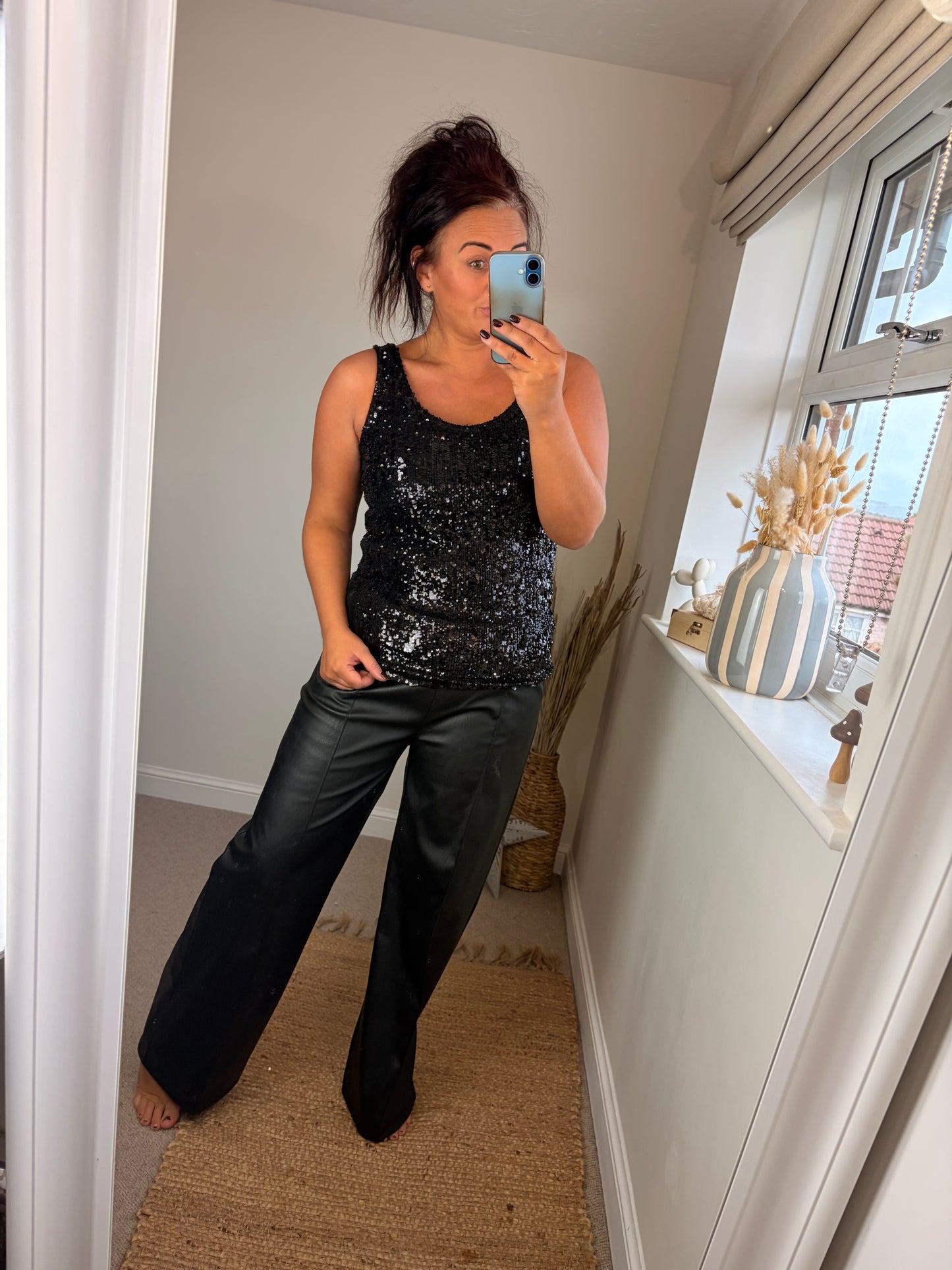 Sequin Vest - Black