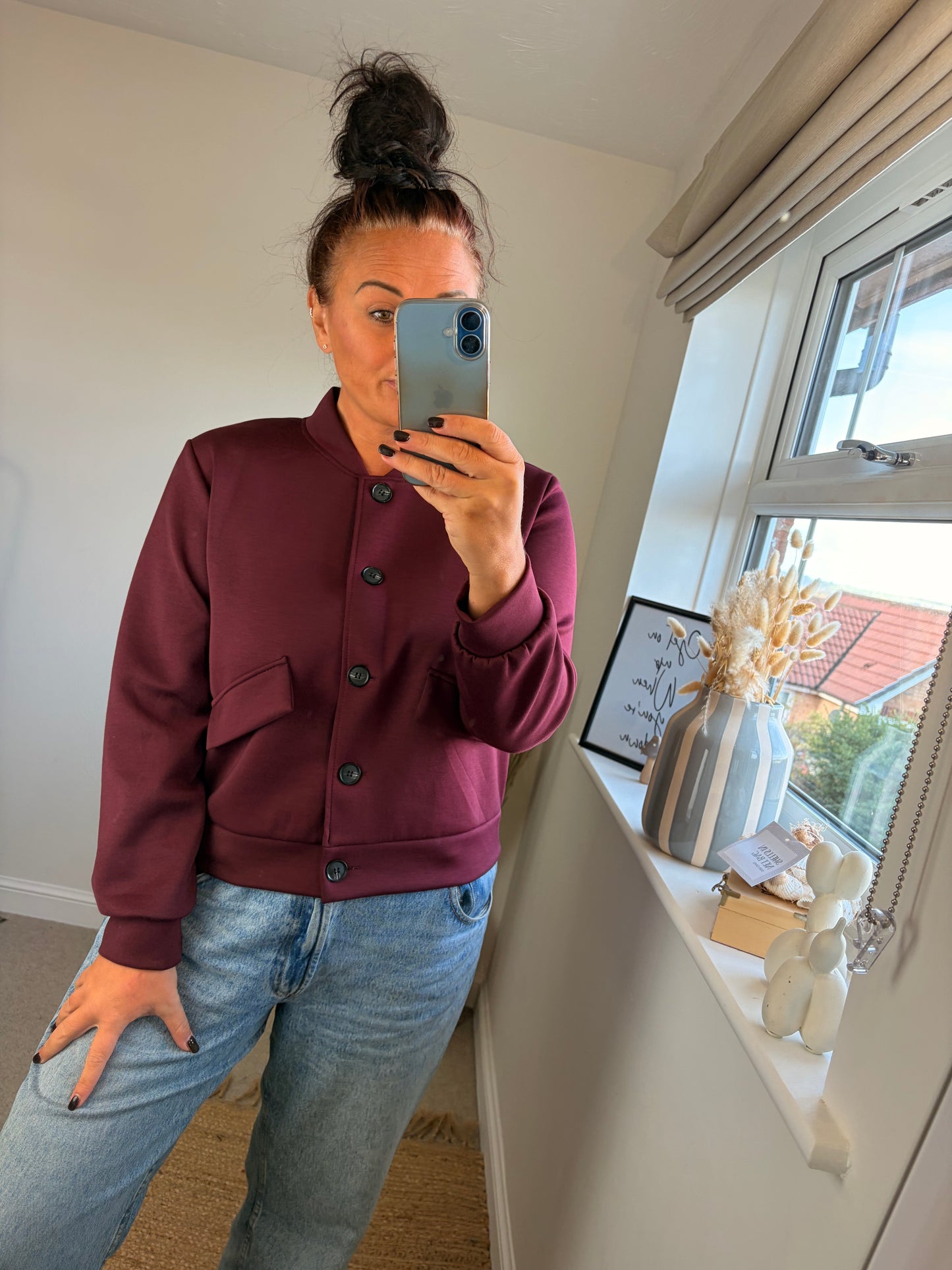 Jersey Jacket - Wine