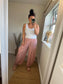 Barrel Leg Linen Trouser - Dusty Pink
