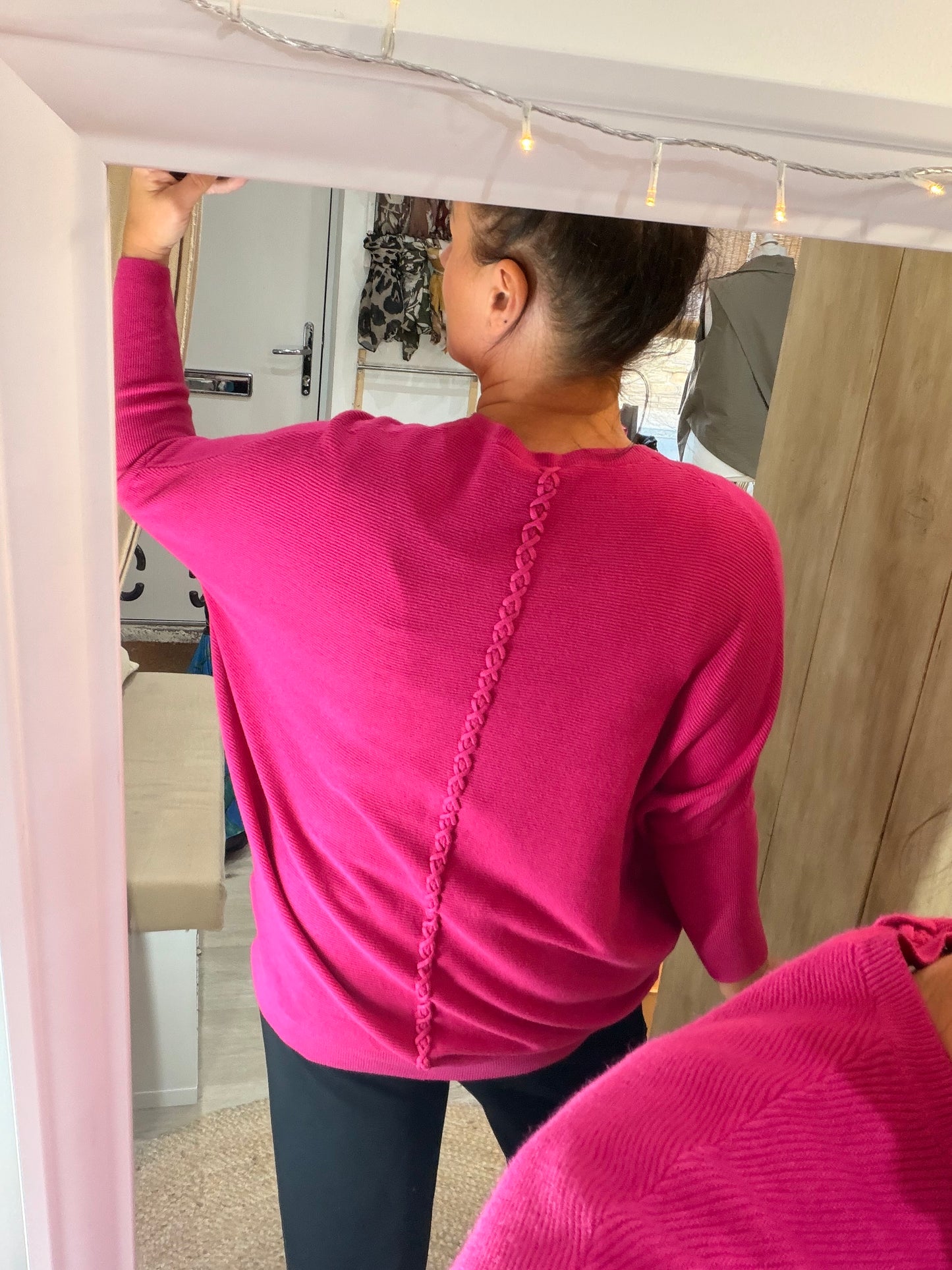 Crisscross Jumper - Cerise