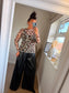 Mesh Layering Top - Leopard Cream