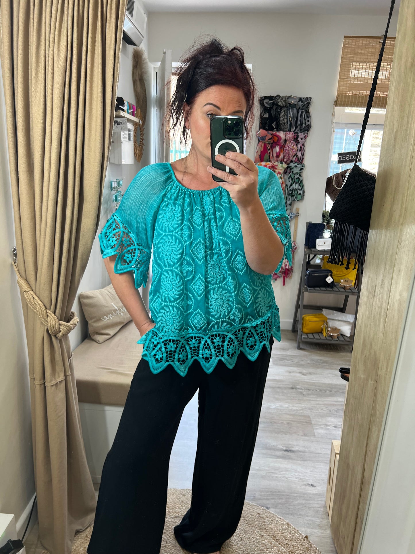 Lace Top - Teal