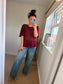 Fine Knit Top - Wine
