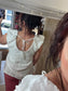 Tie Back Top - White