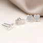 Peace of Mind - Set of 3 Silver Plated Quatrefoil Stud Earrings