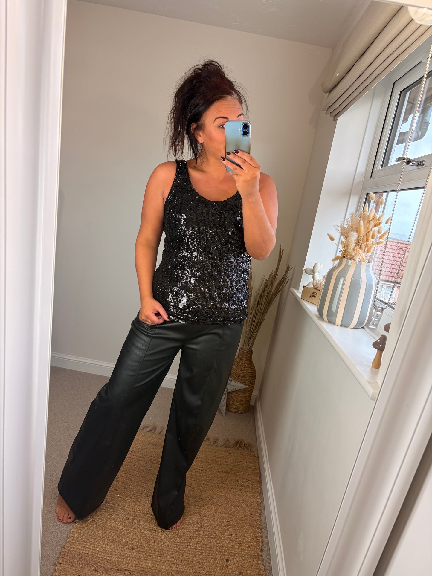 Sequin Vest - Black