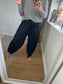 Jersey Barrel Leg Trousers - Black