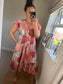 LOTTIE Midi Button Dress with Pockets - Pink
