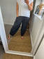 Jersey Barrel Leg Trousers - Charcoal