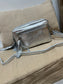 Leather Camera Bag - Silver