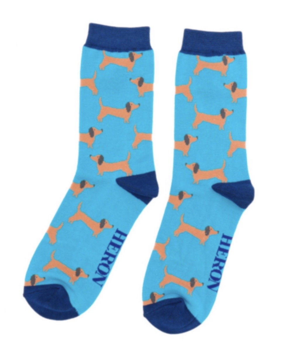 Men’s Mr Heron Bamboo Socks - Sausage Dogs