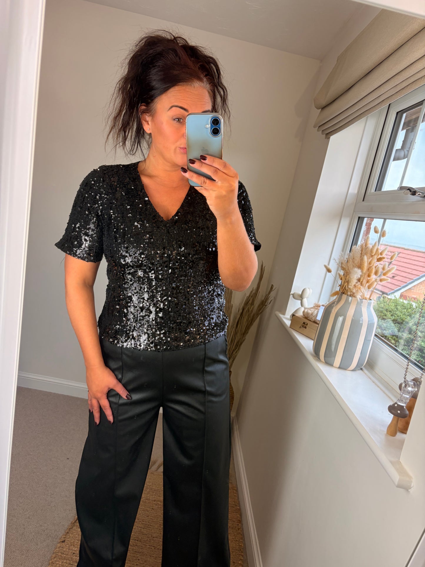 Sequin Top - Black