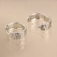 Peace of Mind - Silver Plated Scallop Embossed Hoop Earrings