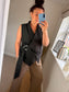 Asymmetrical Waistcoat - Black